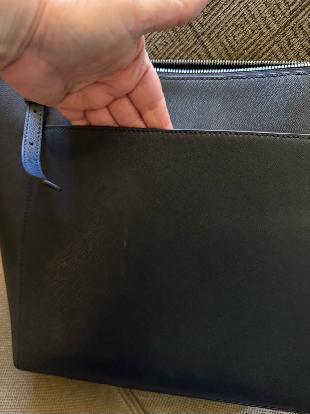 Michael Kors Black Saffiano Tote with MK Charm - Picture 4 of 6